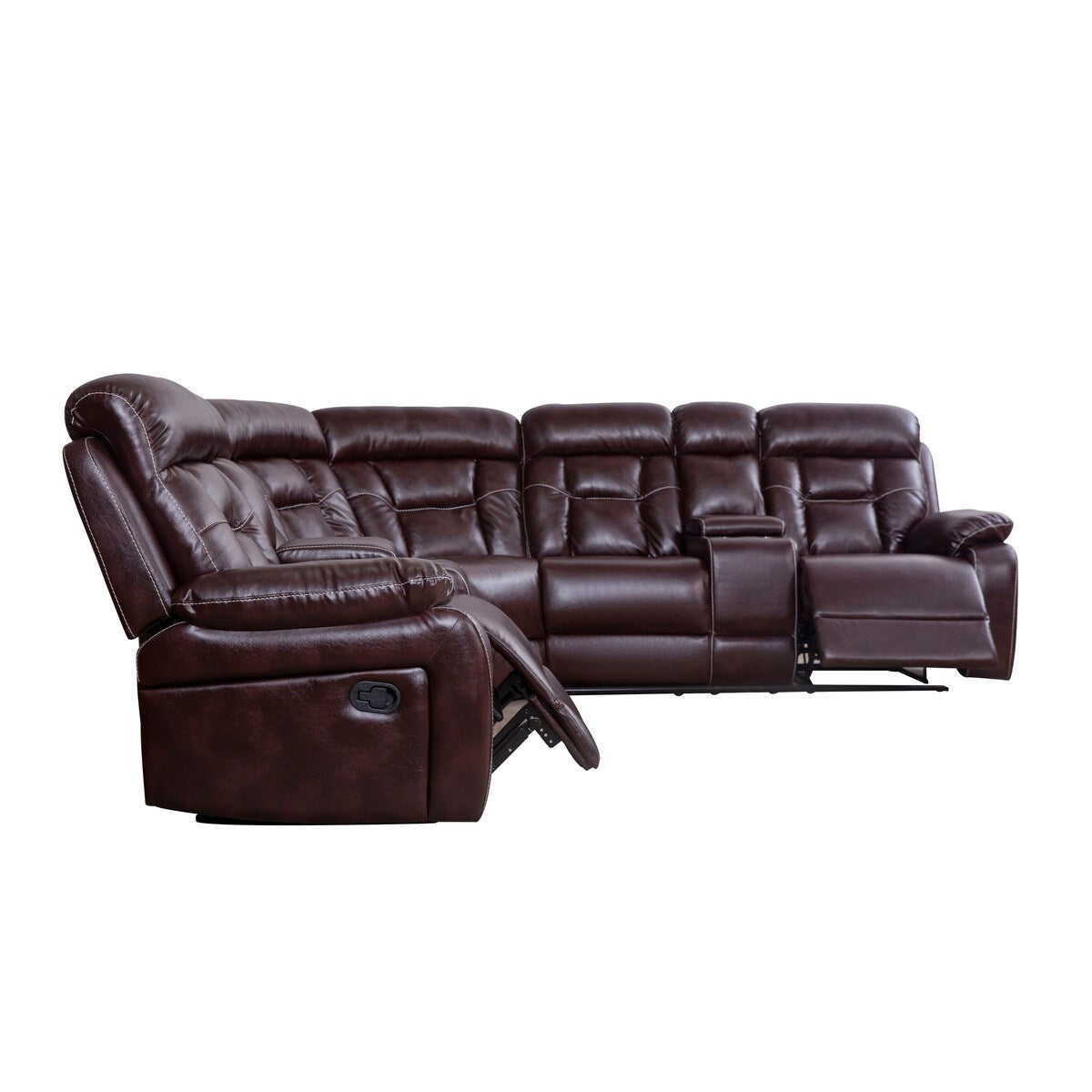 Contemporary Reclining Seating Collection Functional Sectional Sofa Set