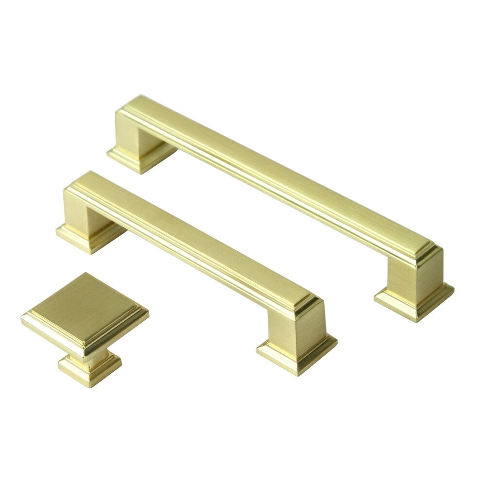 Contemporary Roma Knob Brushed Champagne Gold Finish Cabinet Handle (Case of 5)