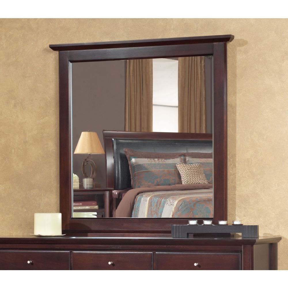 Contemporary Shaker Mirror in Cocoa