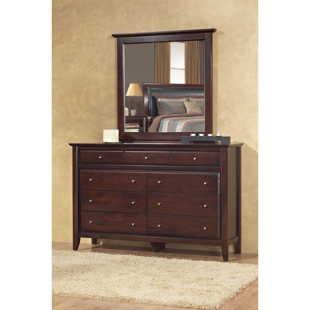 Contemporary Shaker Mirror in Cocoa