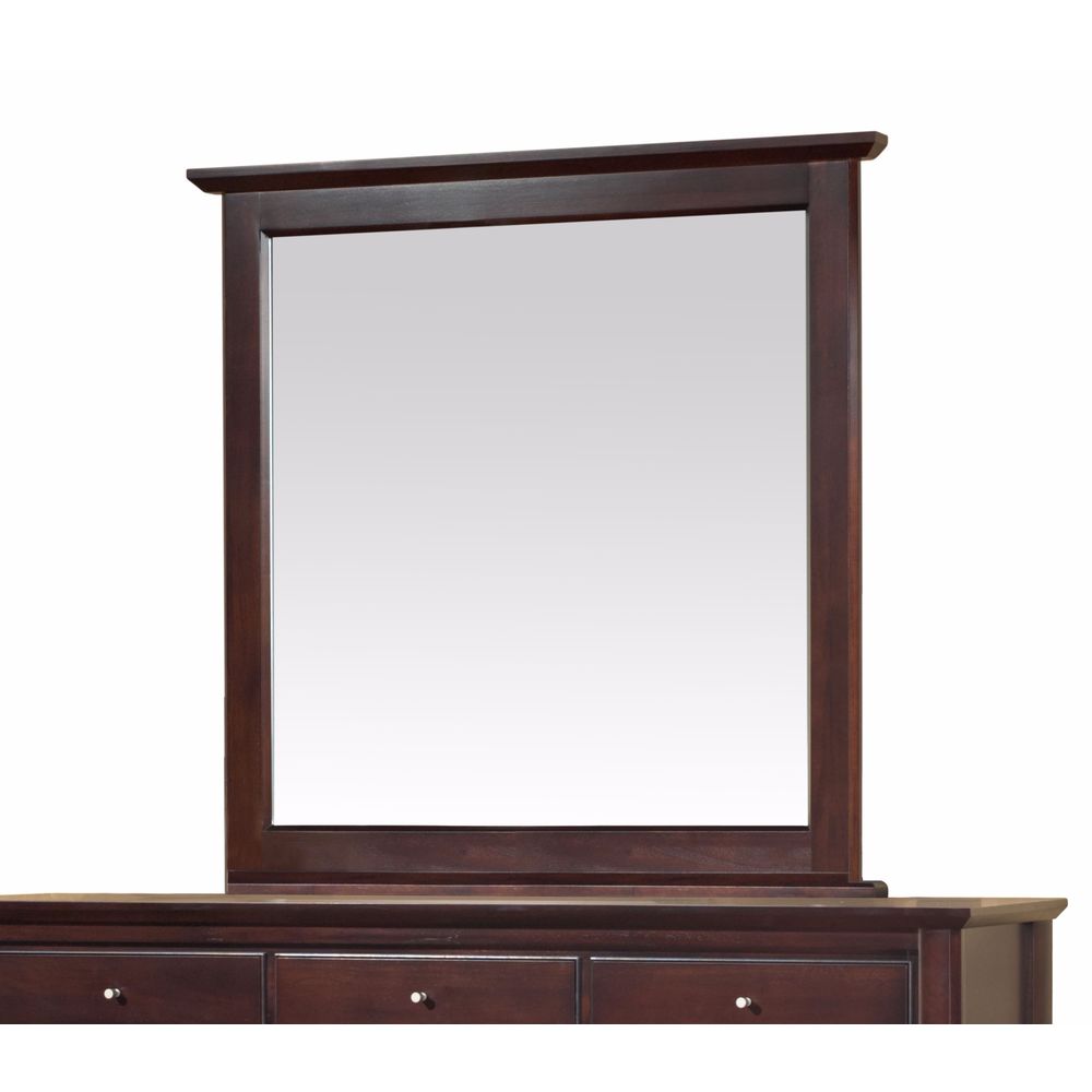 Contemporary Shaker Mirror in Cocoa