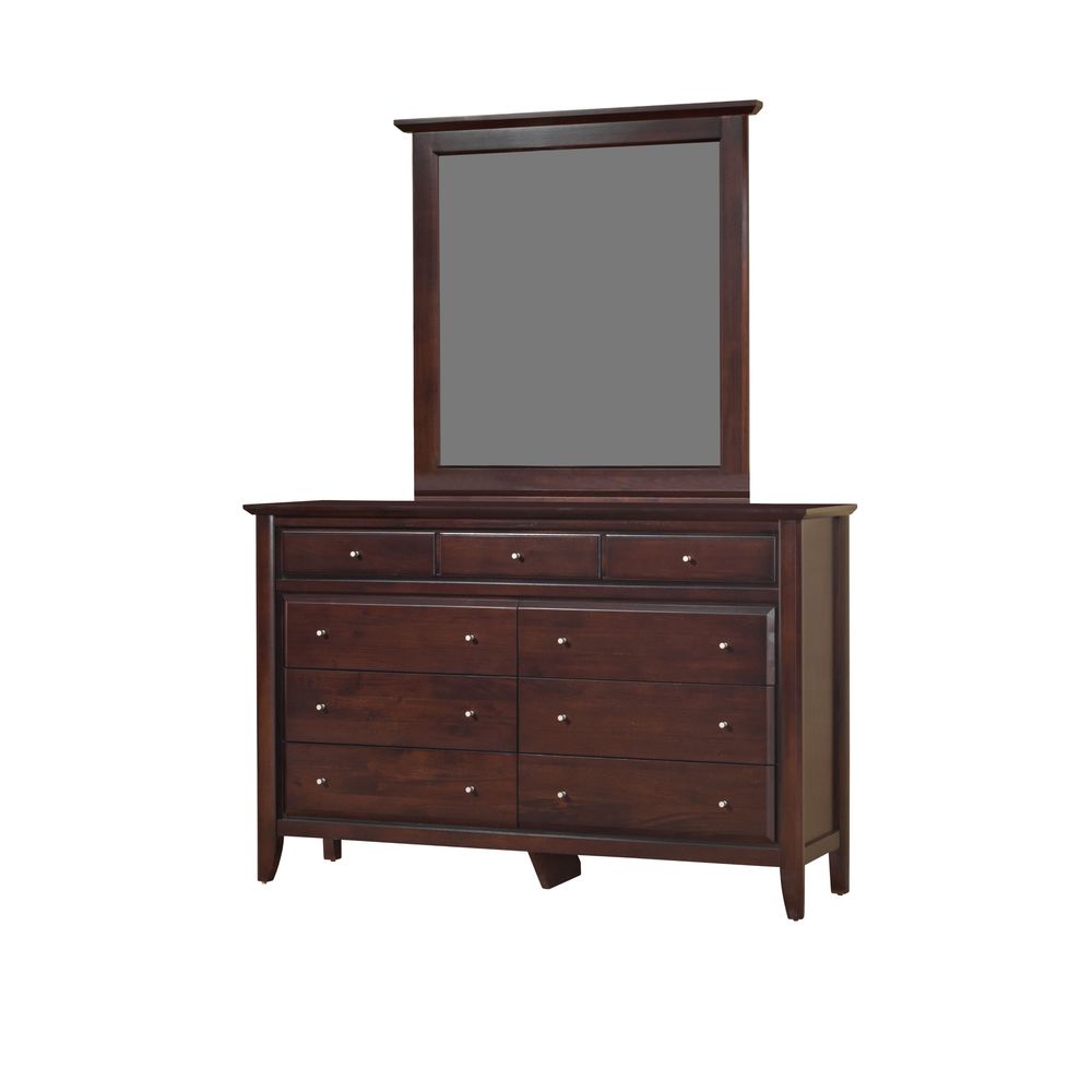Contemporary Shaker Mirror in Cocoa