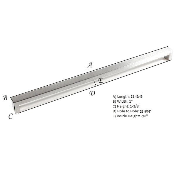 Contemporary Stainless Steel Bold Design Cabinet Bar Pull Handle (Set of 15)