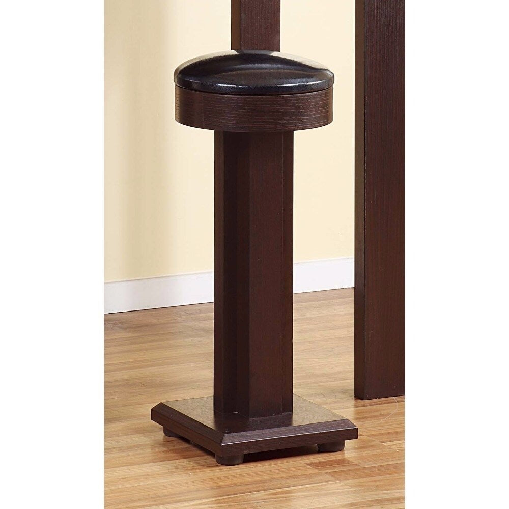 Contemporary Style Bar Stool With Round Seat Cushion.