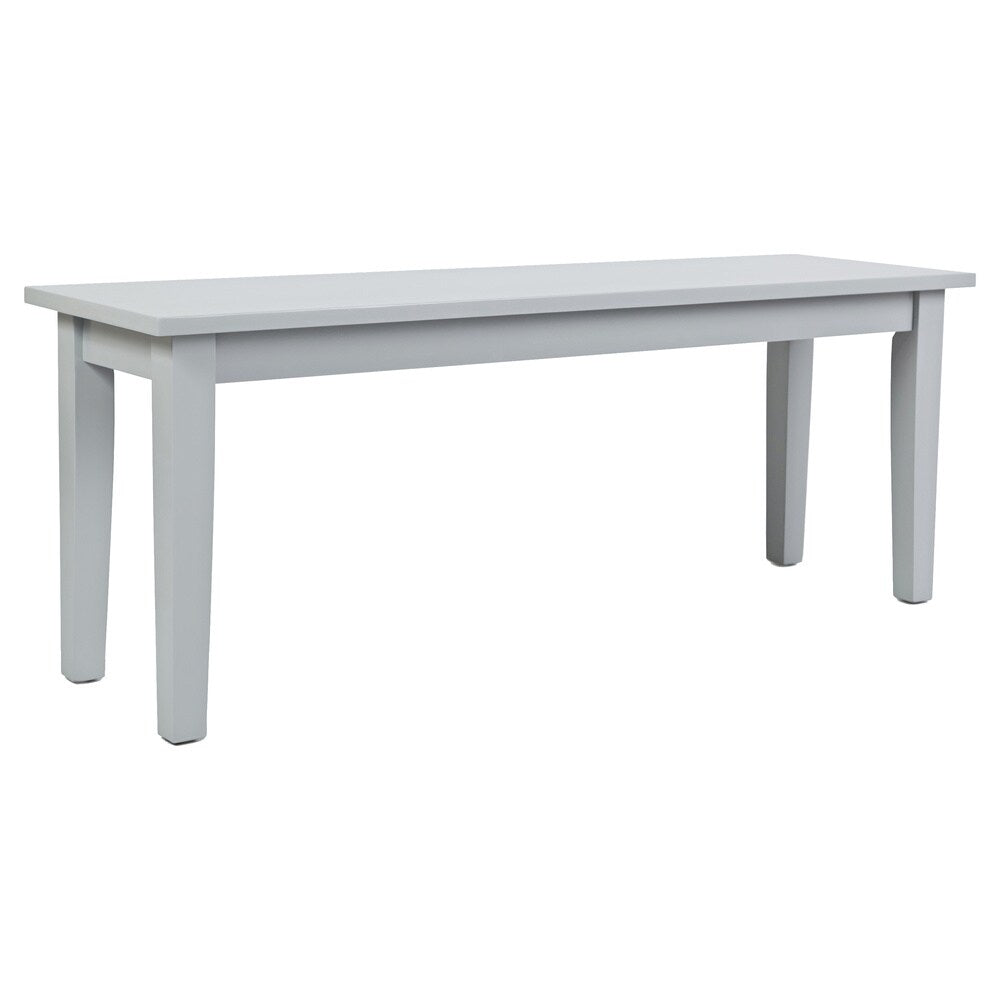 Copper Grove Croix White Rubberwood Bench with Block Legs