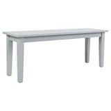 Copper Grove Croix White Rubberwood Bench with Block Legs