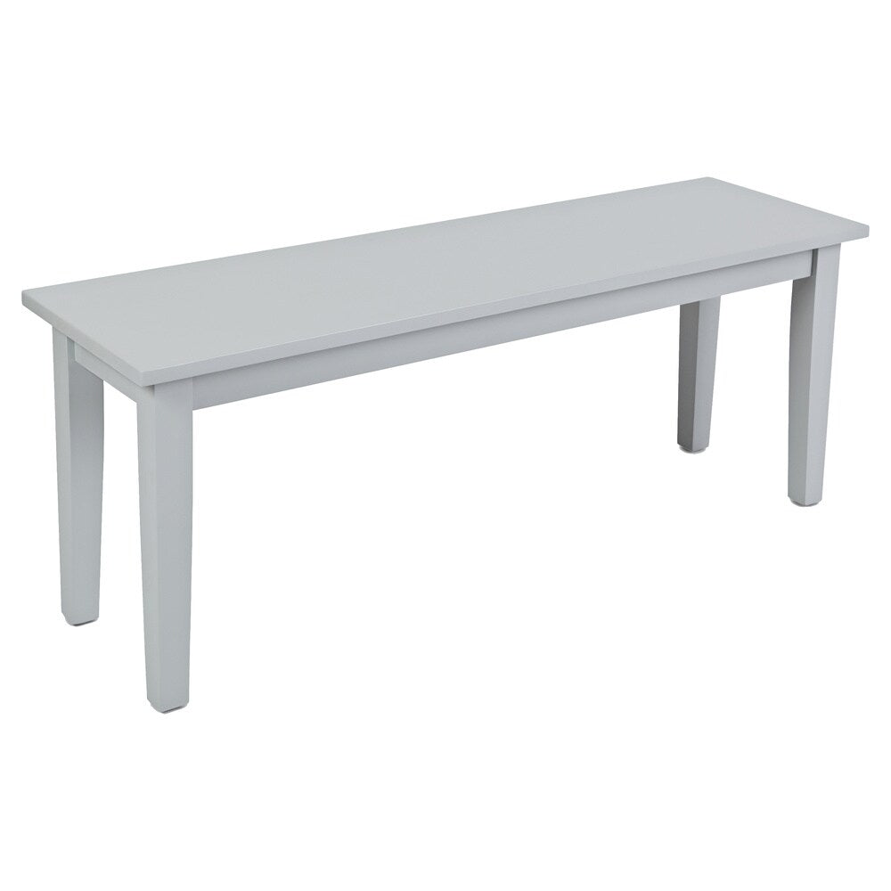 Copper Grove Croix White Rubberwood Bench with Block Legs