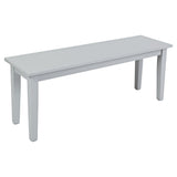 Copper Grove Croix White Rubberwood Bench with Block Legs