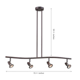 Contemporary Track Lighting Kit with Lamp Shade (Bulbs Included)