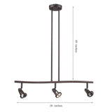 Contemporary Track Lighting Kit with Lamp Shade (Bulbs Included)