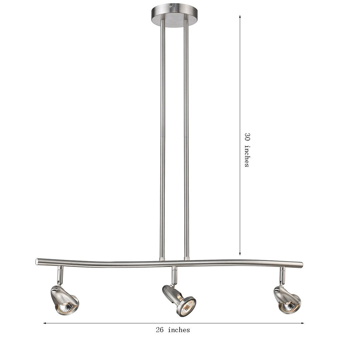Contemporary Track Lighting Kit with Lamp Shade (Bulbs Included)