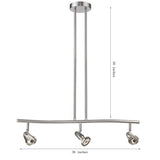 Contemporary Track Lighting Kit with Lamp Shade (Bulbs Included)