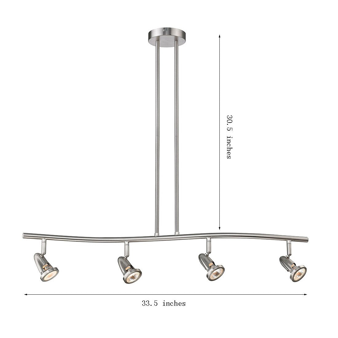 Contemporary Track Lighting Kit with Lamp Shade (Bulbs Included)