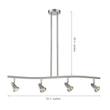 Contemporary Track Lighting Kit with Lamp Shade (Bulbs Included)