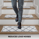 World Rug Gallery Contemporary Trellis Non-Slip Stair Treads