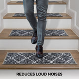 World Rug Gallery Contemporary Trellis Non-Slip Stair Treads