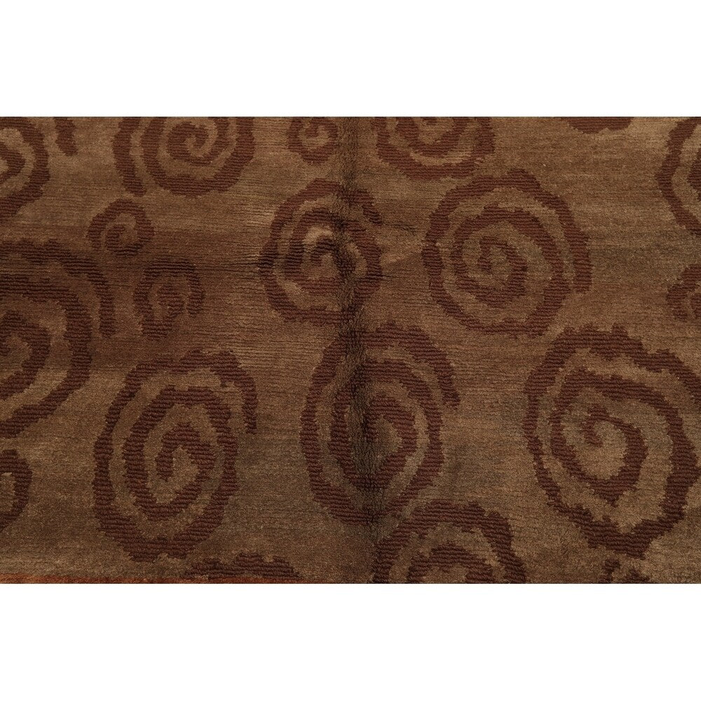 Contemporary Tufenkian Hand Knotted Wool Tibetan Oriental Area Rug (5'6"x8'6") - 5'6" x 8'6"