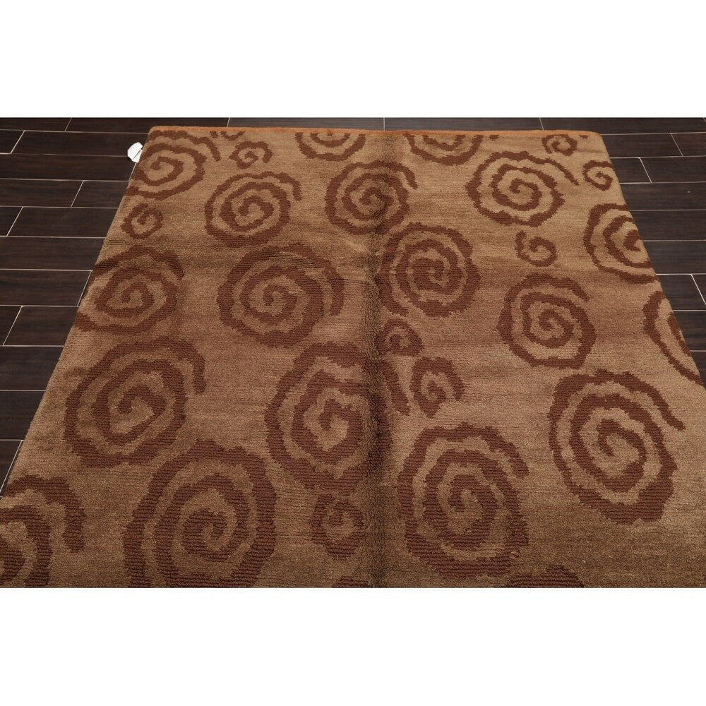 Contemporary Tufenkian Hand Knotted Wool Tibetan Oriental Area Rug (5'6"x8'6") - 5'6" x 8'6"