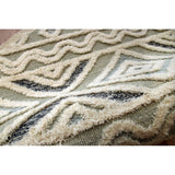 Sevita Contemporary Tufted Geometric Motif Round Rug