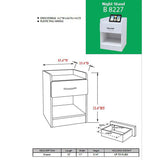 Contemporary White Night Stand