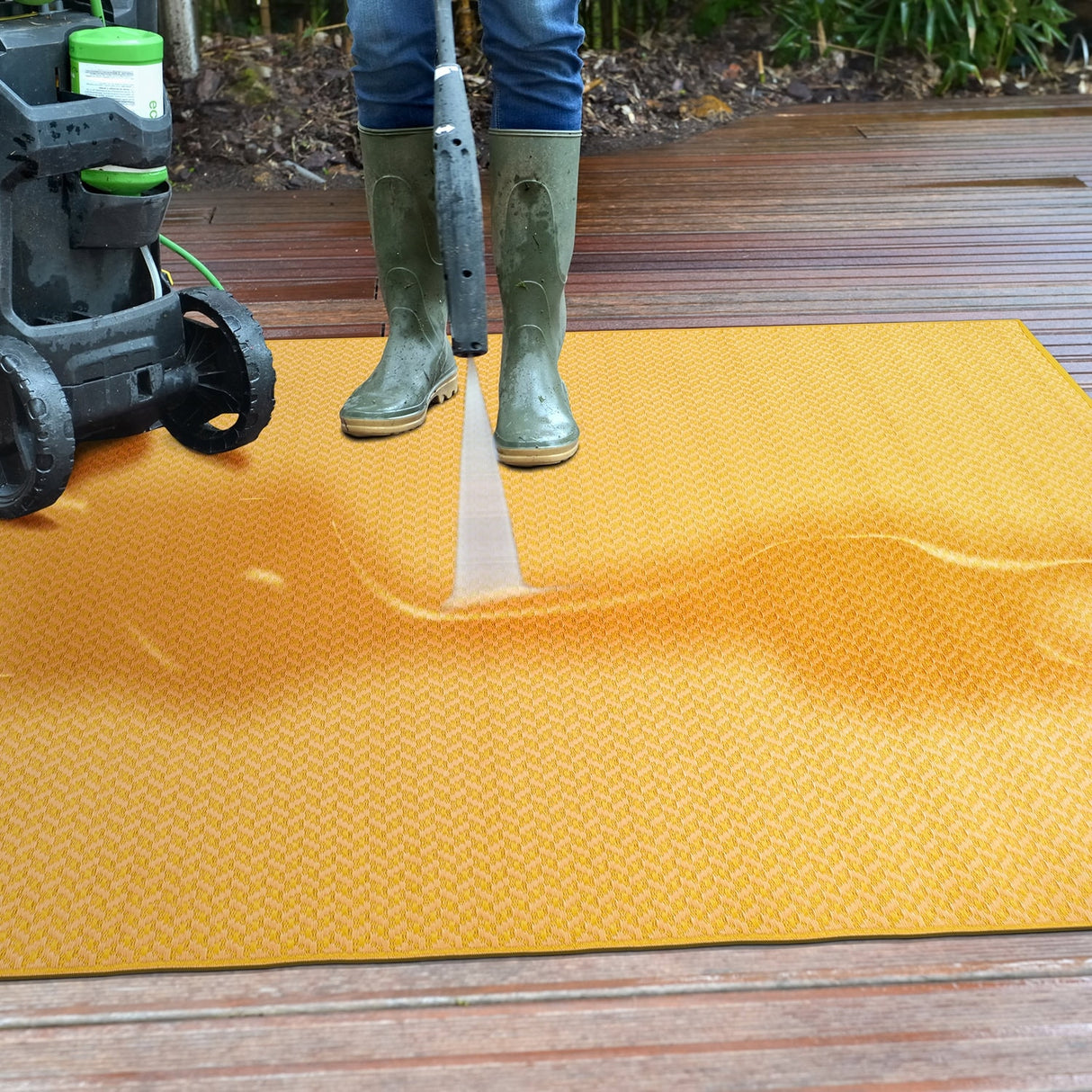 Contemporay Solid Reversible Plastic Outdoor Rugs