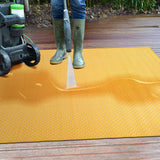 Contemporay Solid Reversible Plastic Outdoor Rugs