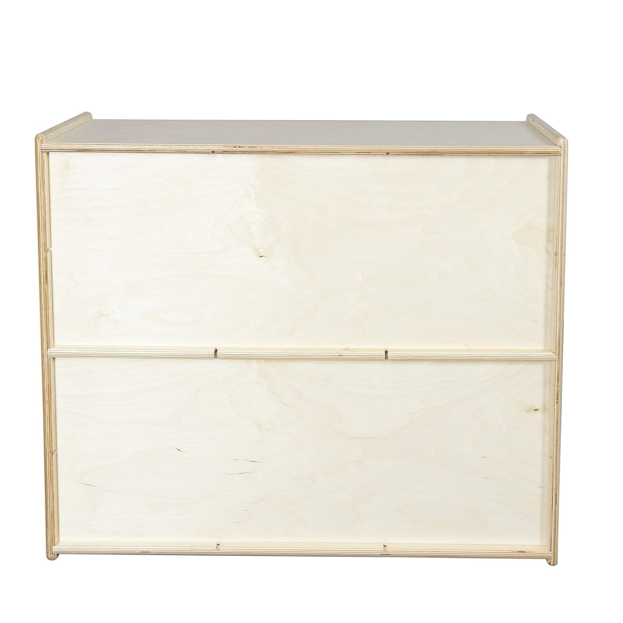 Contender 12 Cubby Tray Cabinet With Translucent Bins, Birch Wood Toddlers Toy Storage Organizer for Kindergarten