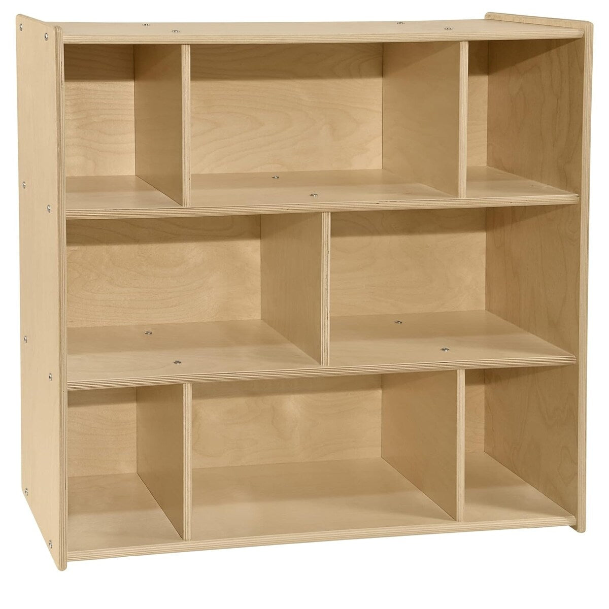 Contender Birch Storage Organizer With 8 Open Shelves, Sturdy Display Unit for Toys, Games, Craft, Organizer for Kids