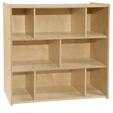 Contender Birch Storage Organizer With 8 Open Shelves, Sturdy Display Unit for Toys, Games, Craft, Organizer for Kids