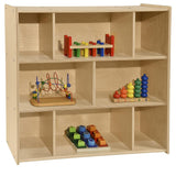 Contender Birch Storage Organizer With 8 Open Shelves, Sturdy Display Unit for Toys, Games, Craft, Organizer for Kids