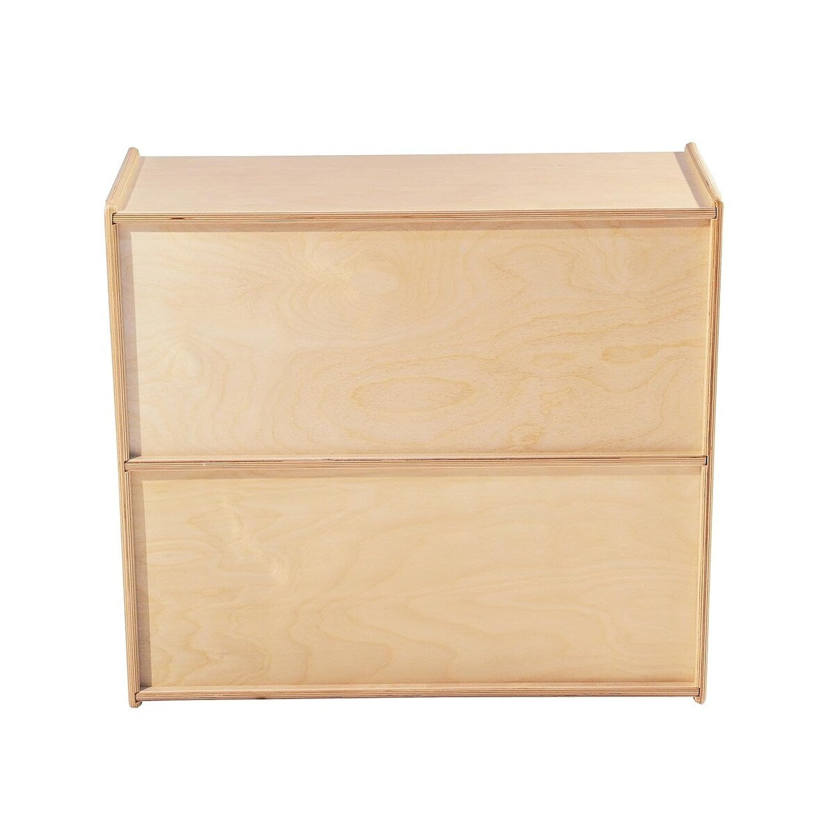 Contender Storage Cabinet with One Adjustable Shelf, Baltic Birch Wooden Bookcase Display for Toddlers - 27.25-Inch Height
