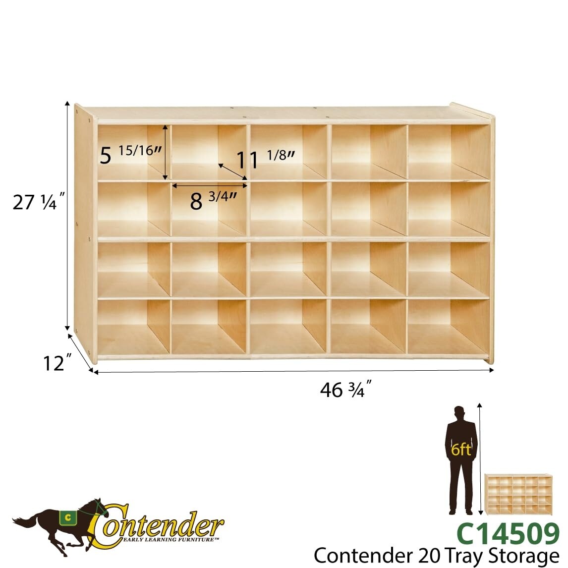Contender cubby organizers with 20 Cubby Light Green Trays Cabinet, Toy Storage, Hardwood Storage Cabinet for Classroom
