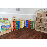 Contender cubby organizers with 20 Cubby Light Green Trays Cabinet, Toy Storage, Hardwood Storage Cabinet for Classroom