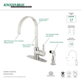 Continental 1-Handle Kitchen Faucet with Side Sprayer