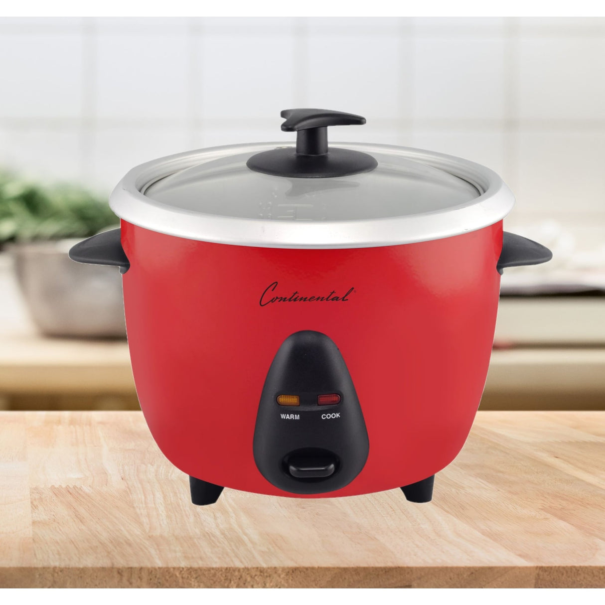 Continental Electric 12-Cup (Cooked) Rice Cooker with Glass Lid
