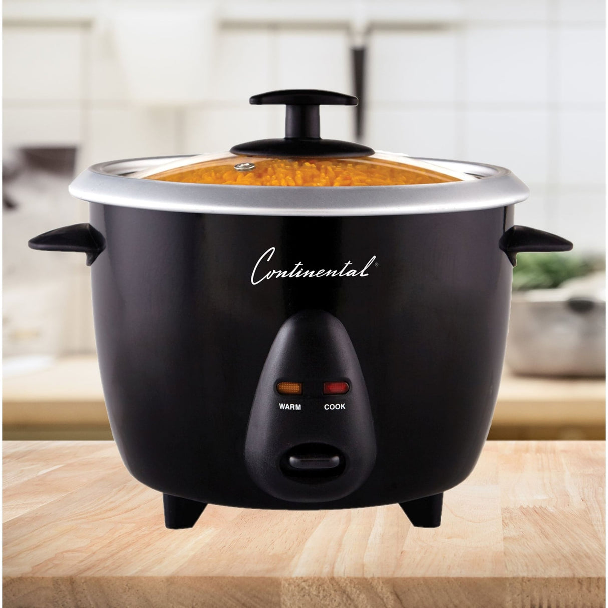 Continental Electric 12-Cup (Cooked) Rice Cooker with Glass Lid