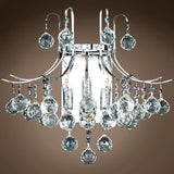 Contour 2 Light 16" Chrome Wall Sconce With Clear Asfour Crystals - 14.00