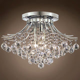 Contour 6 Light 19" Chrome Flush Mount With Clear European Crystals - 14.00
