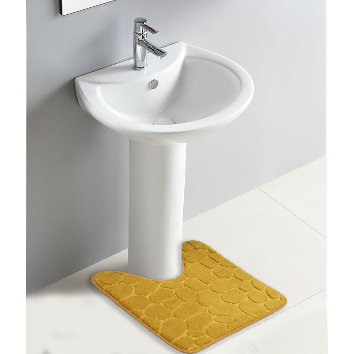 Contour Bath Rug Memory Foam Mat 3D Pebble 20L x 20W