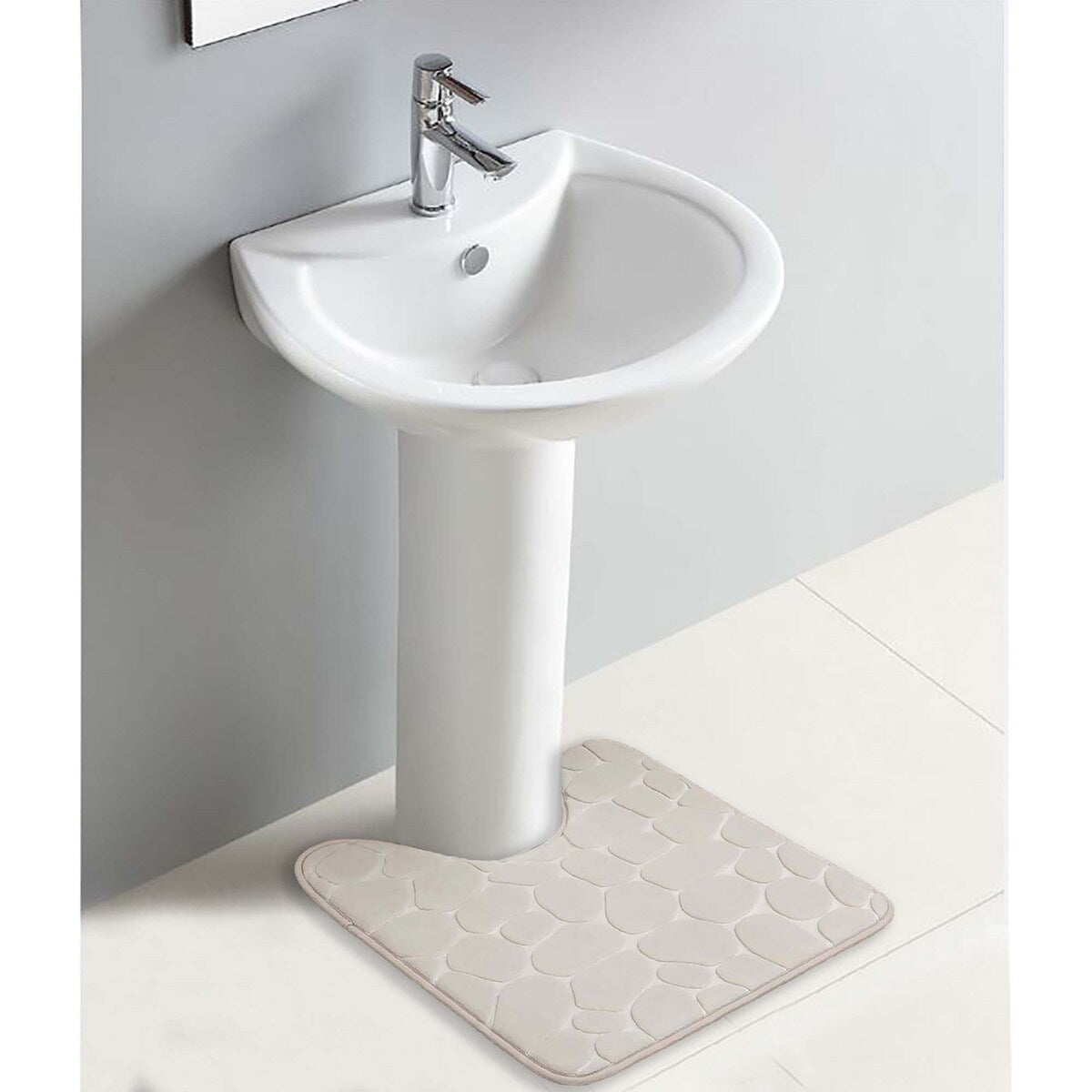Contour Bath Rug Memory Foam Mat 3D Pebble 20L x 20W