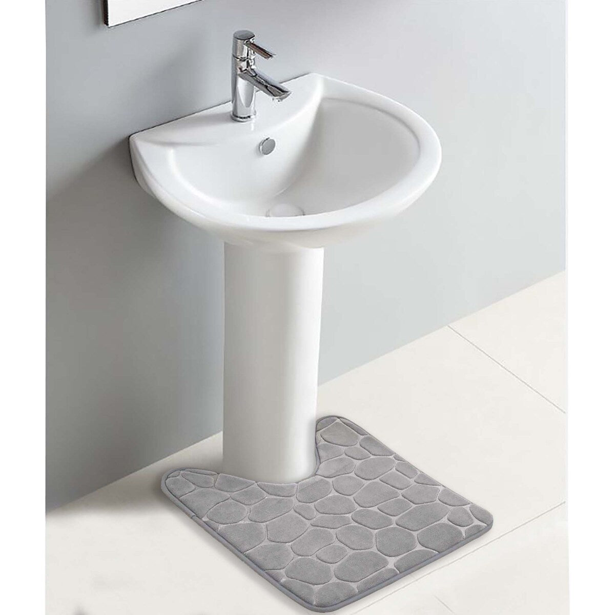Contour Bath Rug Memory Foam Mat 3D Pebble 20L x 20W