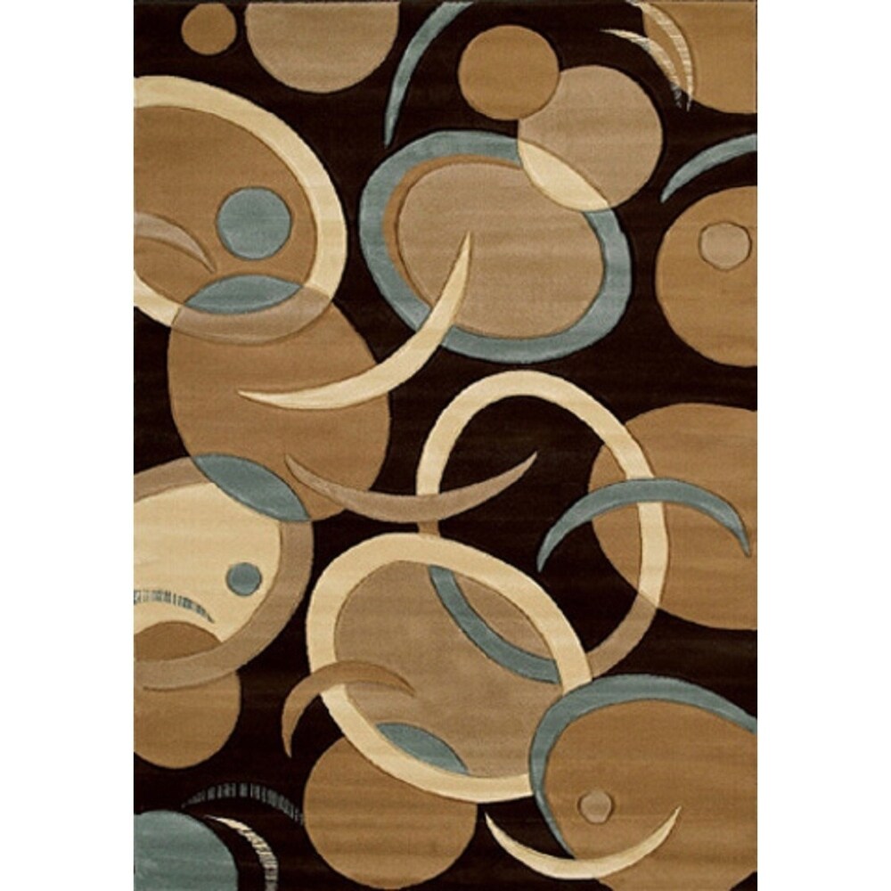Contours Tango Chocolate Area Rug (7'10" X 10'6") - 7'10 X 10'6