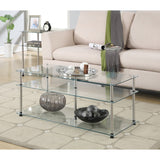 Convenience Concepts Designs2Go Classic Glass 3 Tier Coffee Table
