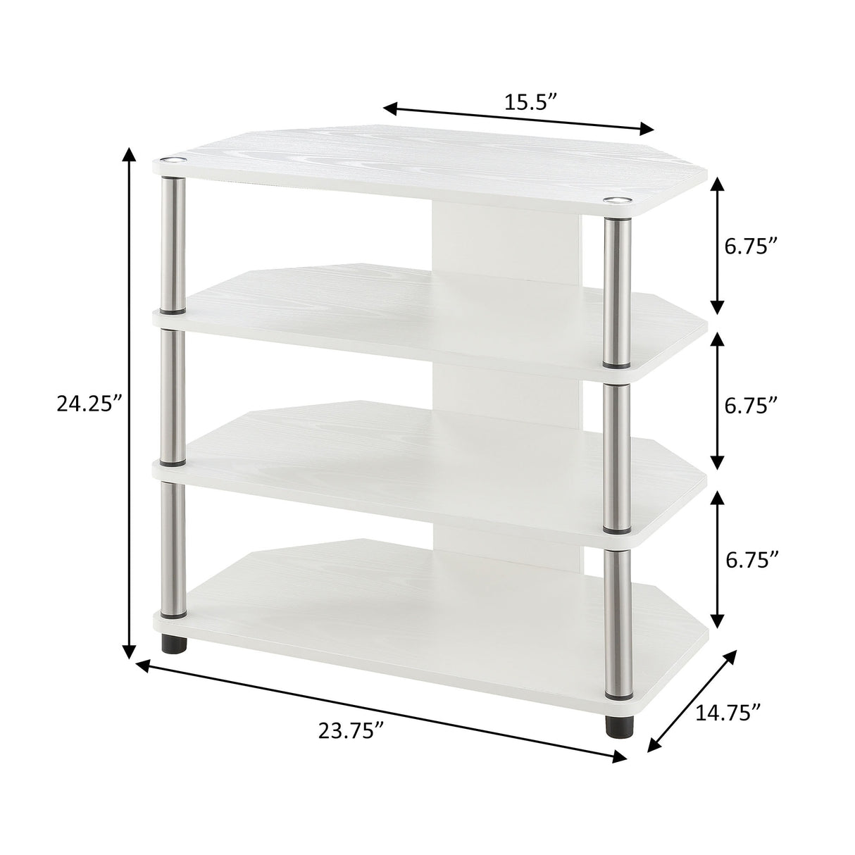Convenience Concepts Designs2Go Corner TV Stand for TVs up to 29 Inches