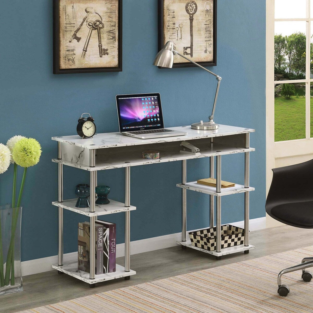 Convenience Concepts Designs2Go No Tools Student Desk with Shelves