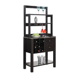 Convenience Concepts Newport 2 Drawer Serving Bar with Wine Rack and Shelves