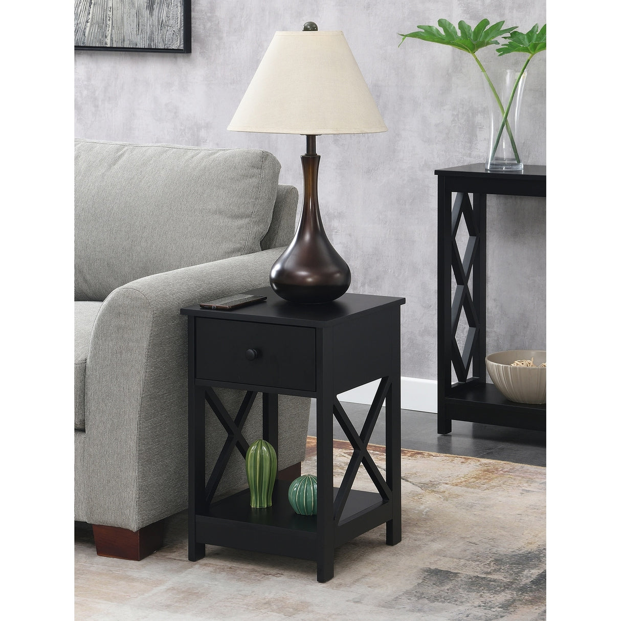 Convenience Concepts Oxford 1 Drawer End Table with Shelf
