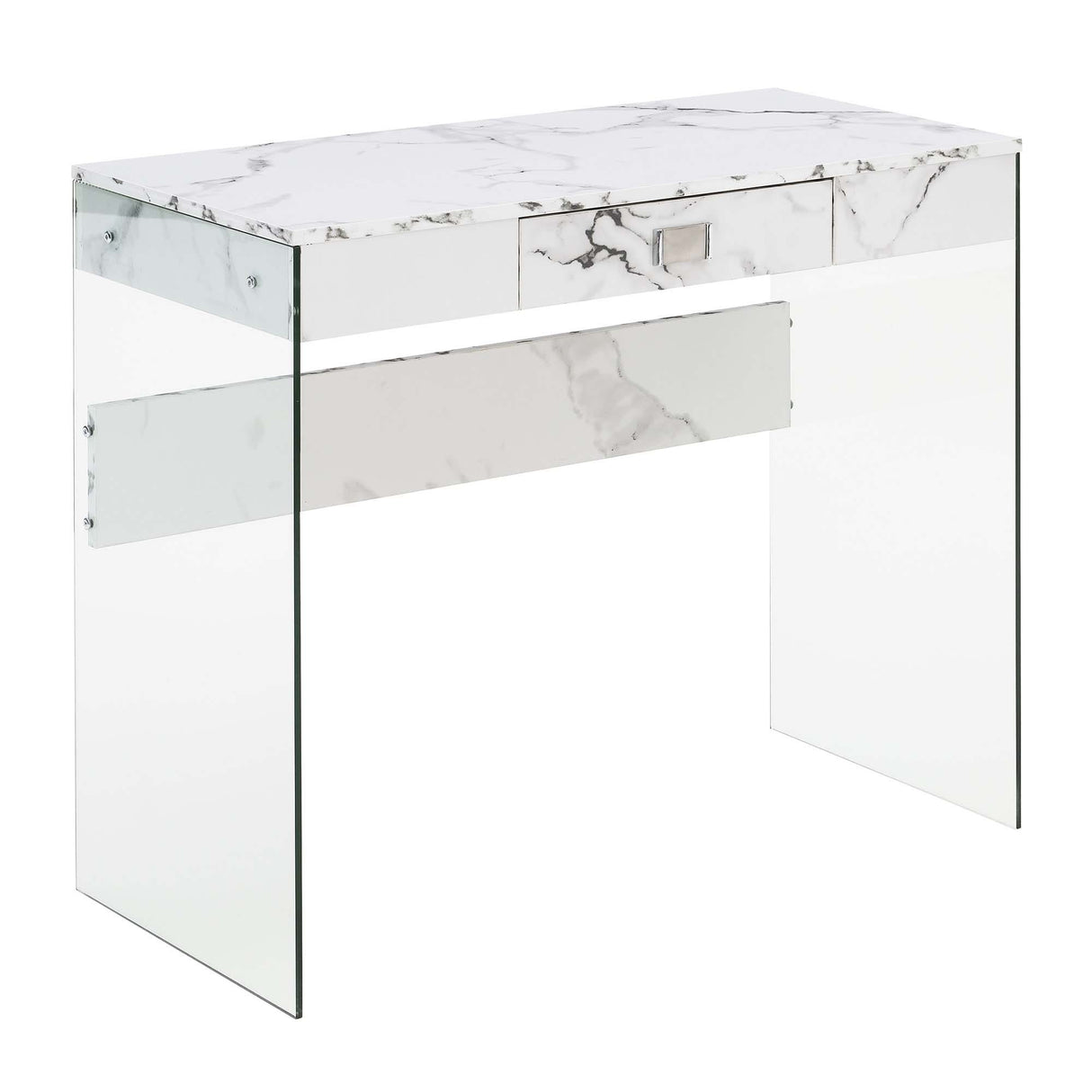 Convenience Concepts SoHo 1 Drawer Glass 36" Desk