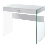 Convenience Concepts SoHo 1 Drawer Glass 36" Desk