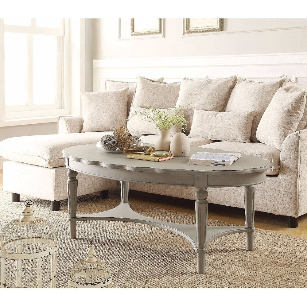 Conventional Coffee Table, Antique Gray